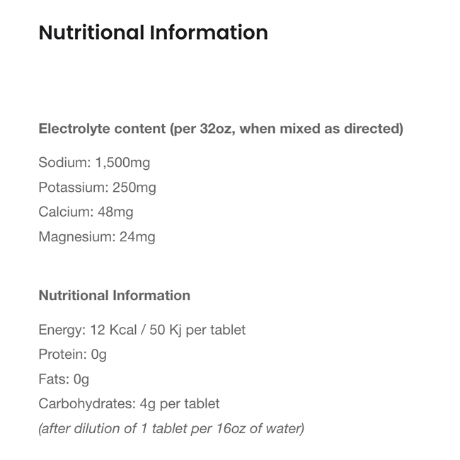 Precision Fuel and Hydration Electrolyte Tablets - 1500